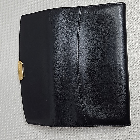 BURBERRY BLACK LEATHER CONTINENTAL WALLET - Picture 4 of 8